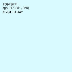#D9FBFF - Oyster Bay Color Image